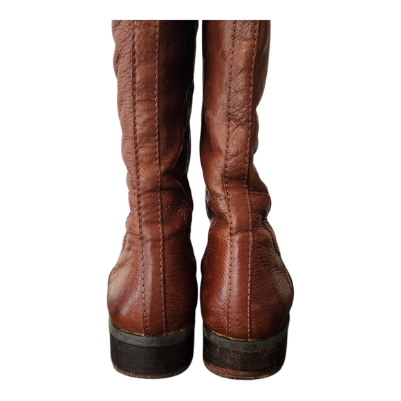 FRANCO SARTO Brown Leather Knee-High Boots Size 9 - Picture 6 of 7